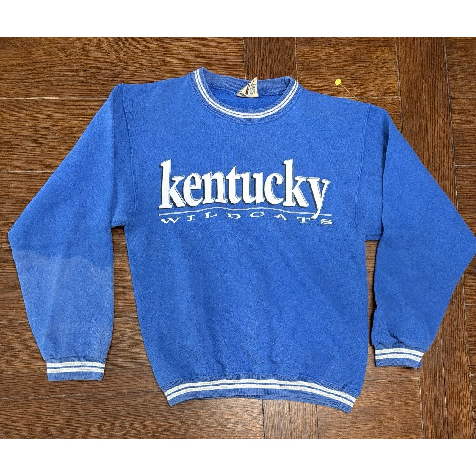 Vintage Kentucky Wildcats Mens Size S Made In Usa Blue Crewneck Sweater